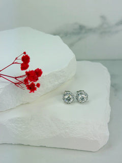 2 Carat Moissanite Diamond Stud Earrings – 925 Sterling Silver