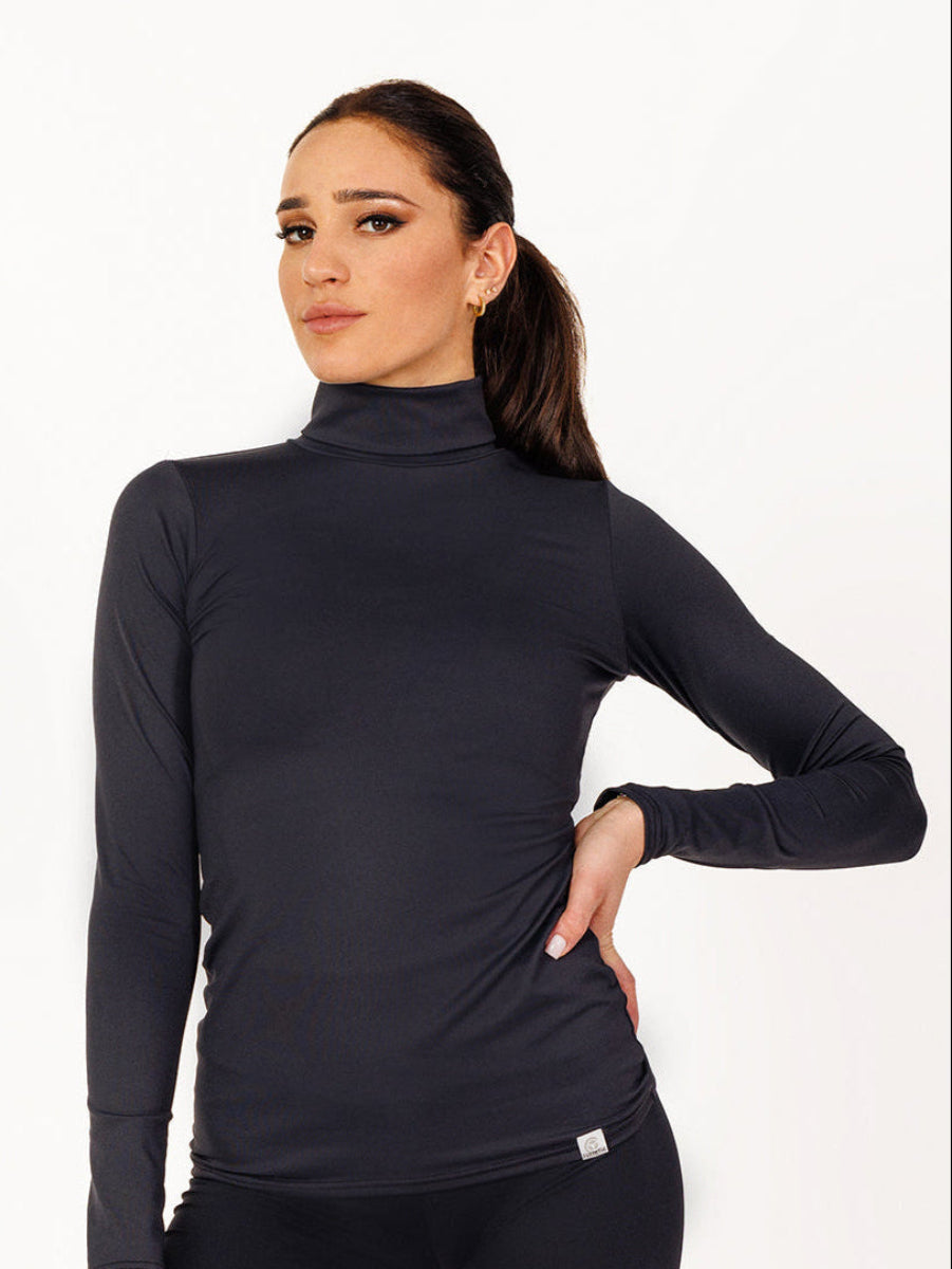 HEATER-01 fekete, női sport garbó/aláöltözet