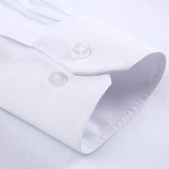 Men's Classic Long Sleeve Standard-fit Dress Shirts Formal Business Social Simple Basic Design White Work Office Casual Shirt