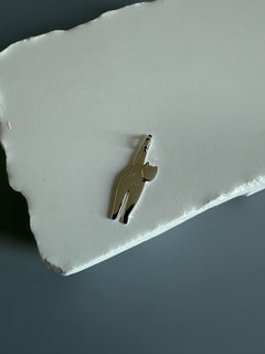 925 Sterling Silver Funny Cat Pendant  Playful Cat Lover Jewellery Gift