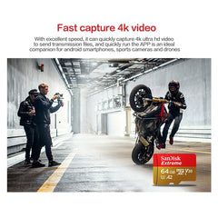 Sandisk Micro SD Card Original Extreme A2 V30 U3 SDXC Flash 32GB 64GB 128GB 256GB MicroSD Card 190MB/s TF Card for Phone Tablet