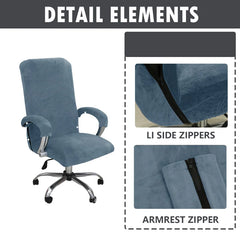 Office Computer Chair Covers Armchair Protector Black Blue High Quality Housse De Chaise Includ Armrest Velet Gamer Chair Covers