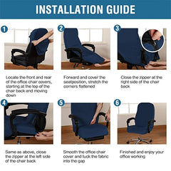 Office Computer Chair Covers Armchair Protector Black Blue High Quality Housse De Chaise Includ Armrest Velet Gamer Chair Covers